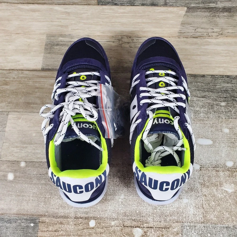 Saucony Jazz DST Mens Shoes Sz‎ 8 Womens 9 Running Athletic Navy Silver